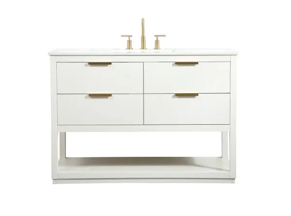 Larkin 48" Vanity Sink Set in White