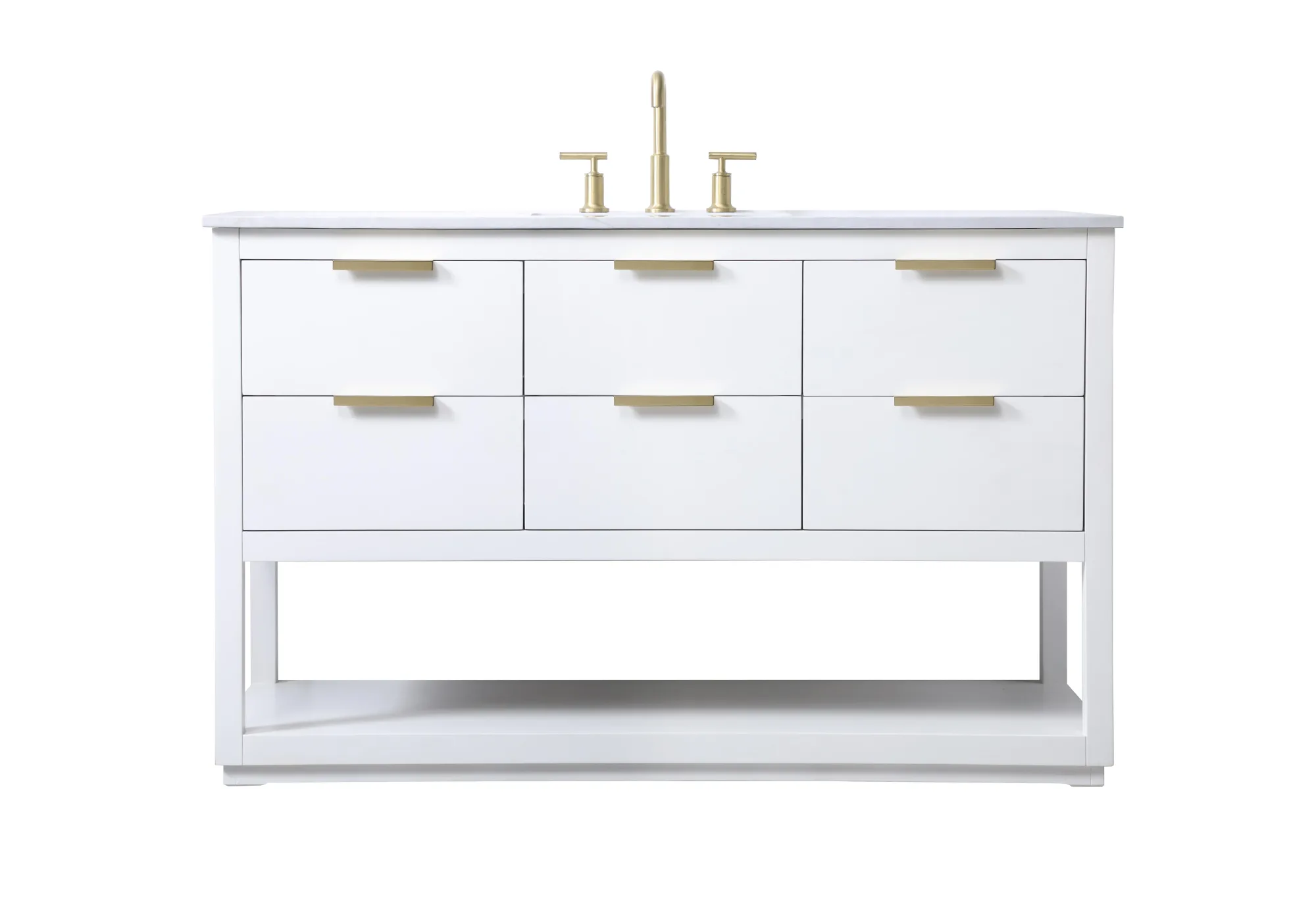 Larkin 54" Single Bathroom Vanity in White