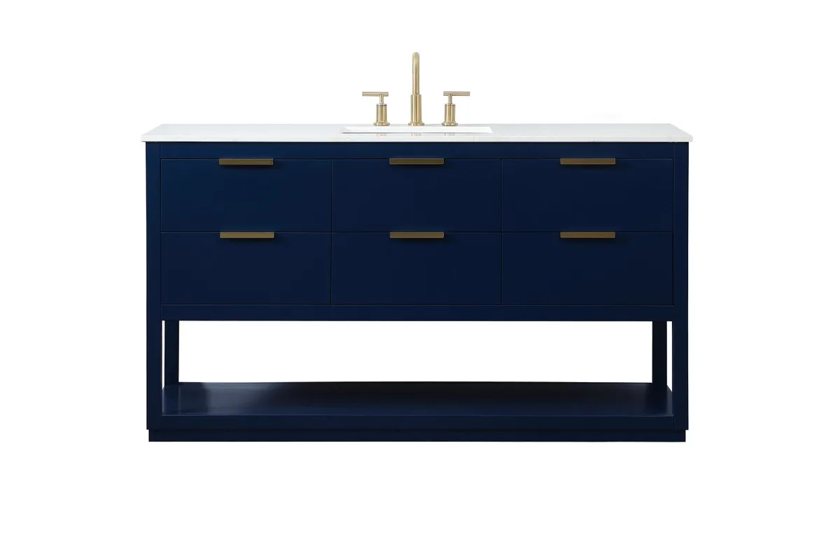 Larkin Vanity Sink Set in Blue
