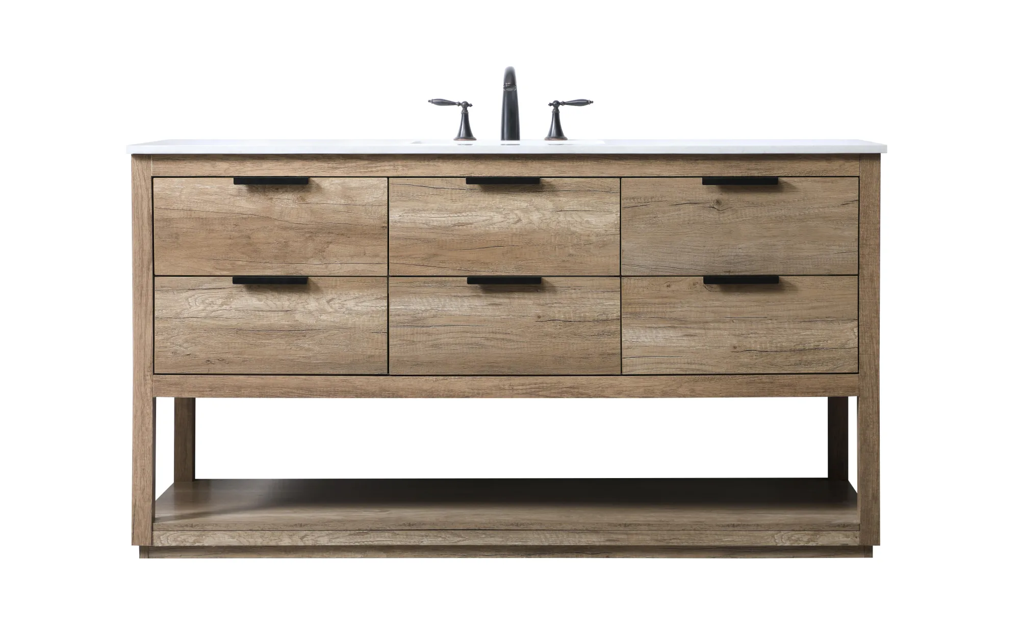 Larkin SIngle Bathroom Vanity in Natural Oak