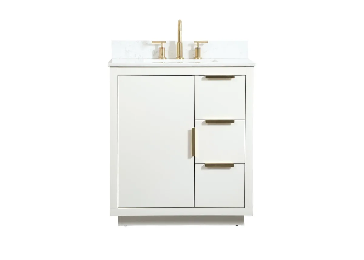 Blake 30" Vanity Sink Set in White