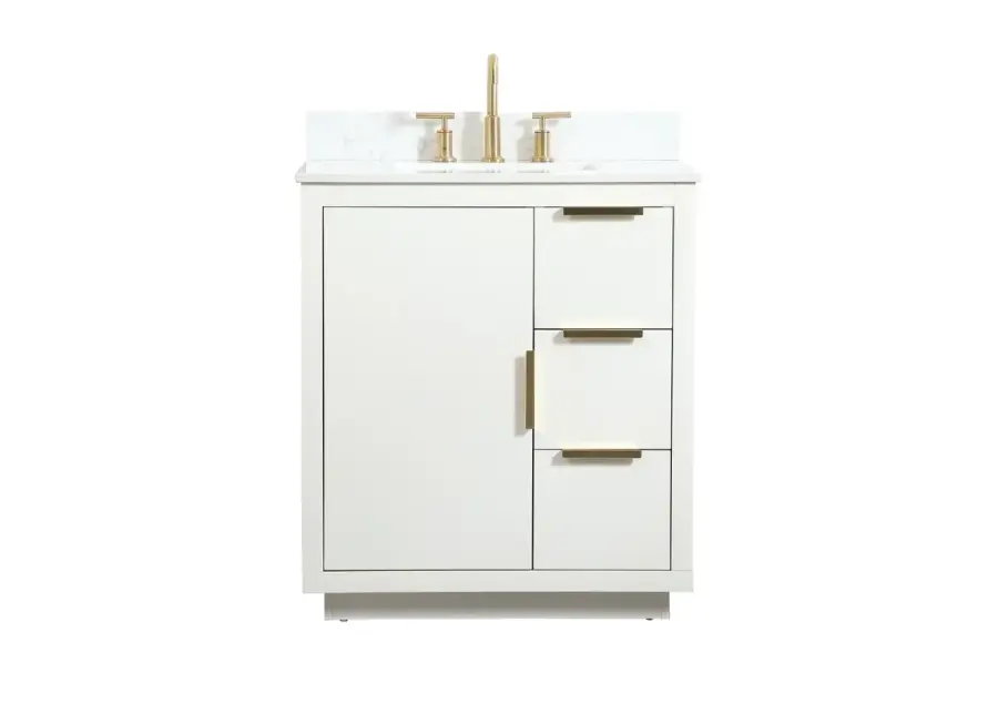 Blake 30" Vanity Sink Set in White