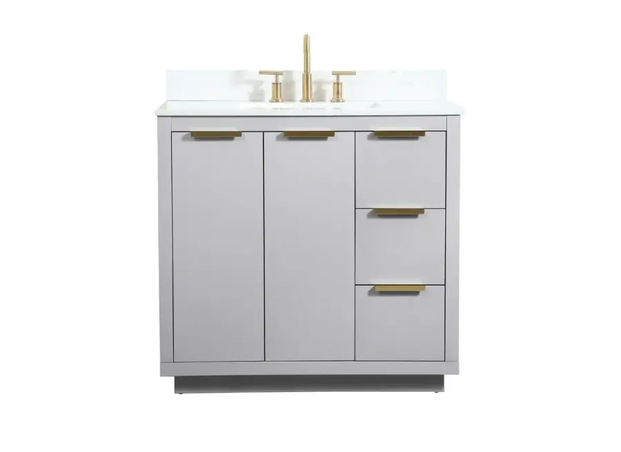 Blake 36" Vanity Sink Set in Grey
