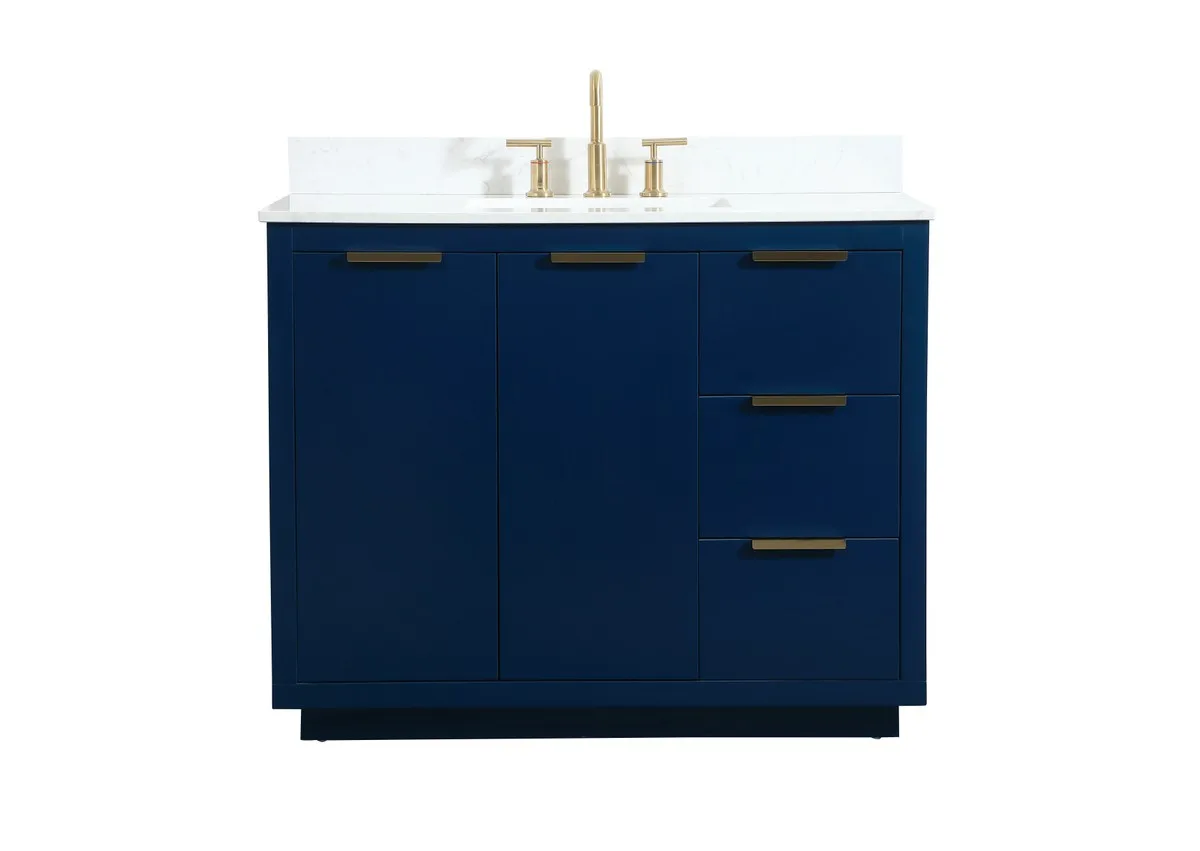 Blake 42" Vanity Sink Set in Blue