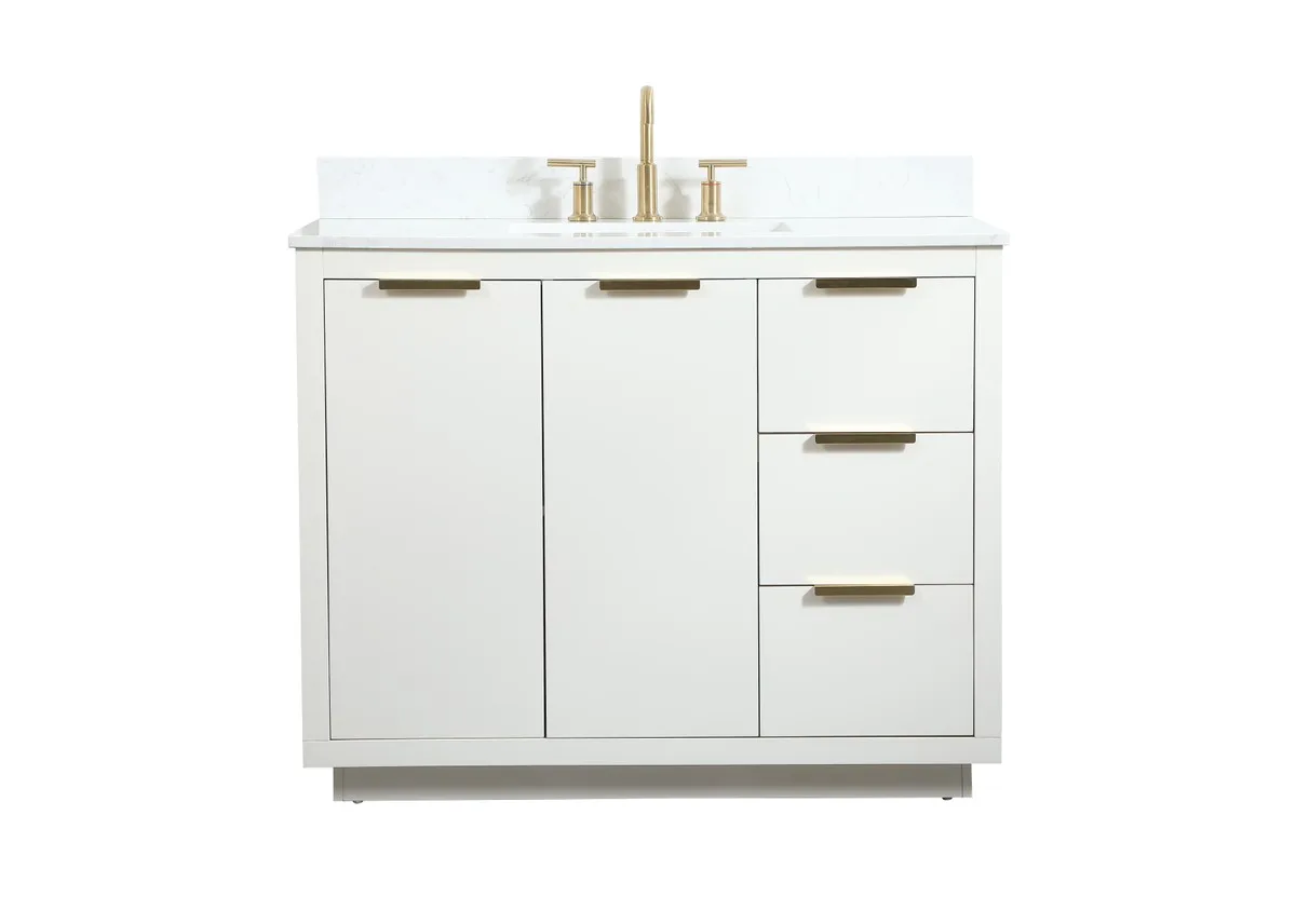 Blake Vanity Sink Set in white