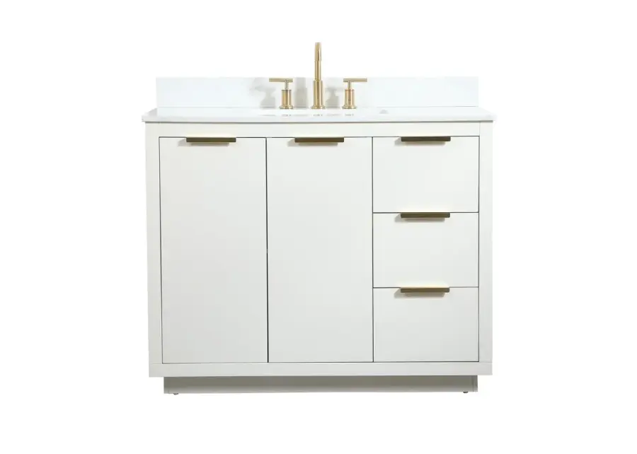 Blake 42" Vanity Sink Set in White