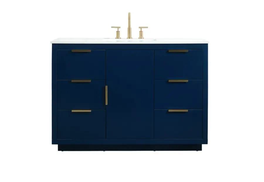 Blake 48" Vanity Sink Set in Blue