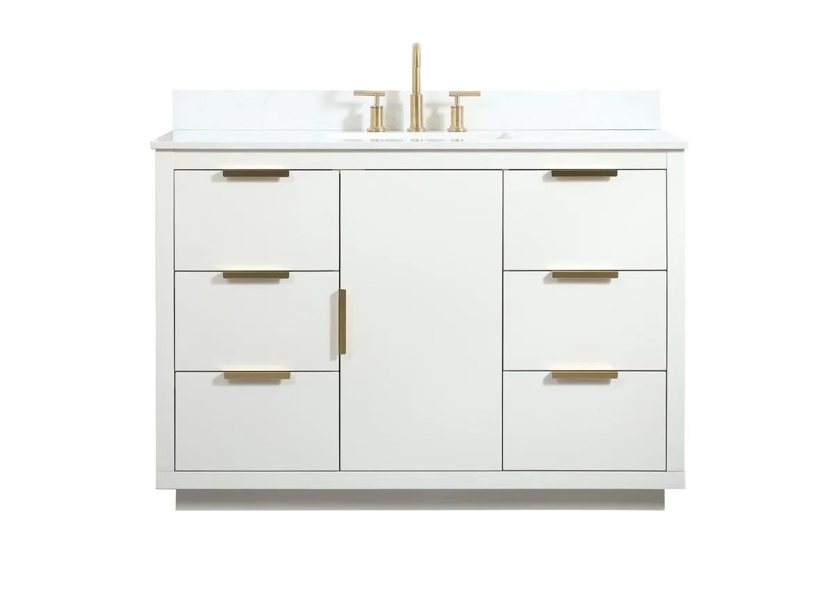 Blake Vanity Sink Set in white