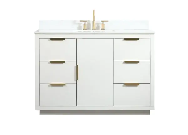 Blake 48" Vanity Sink Set in White