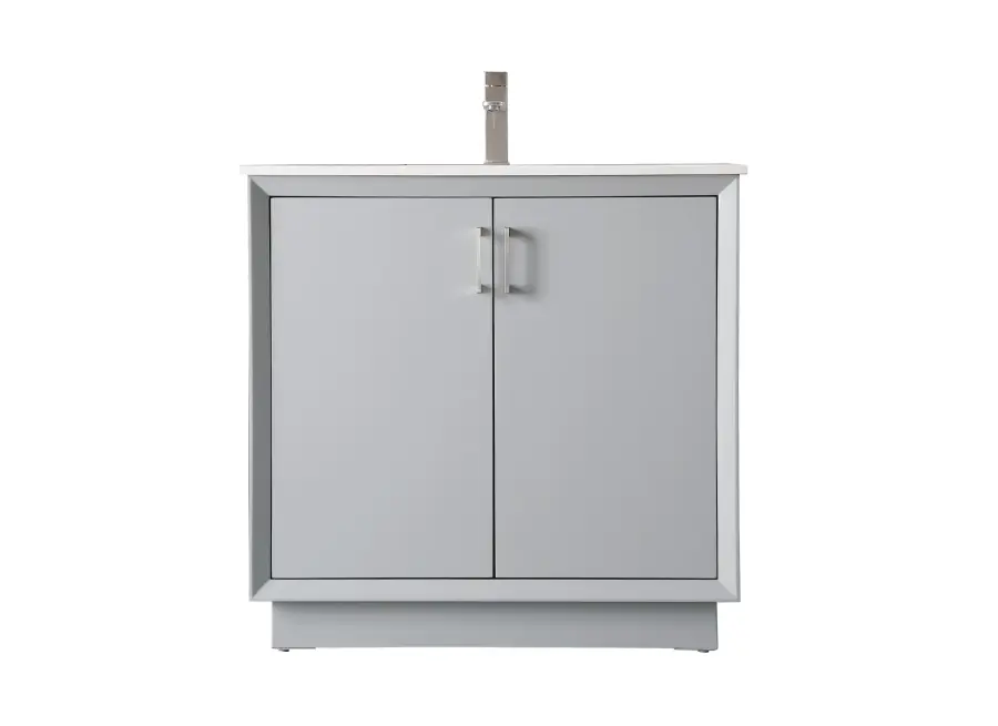 Hayes 36" Single Bathroom Vanity in Grey - Image 1