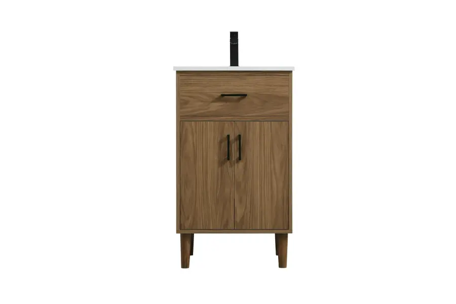 Chandler 20" Bathroom Vanity in Walnut Brown - Image 1