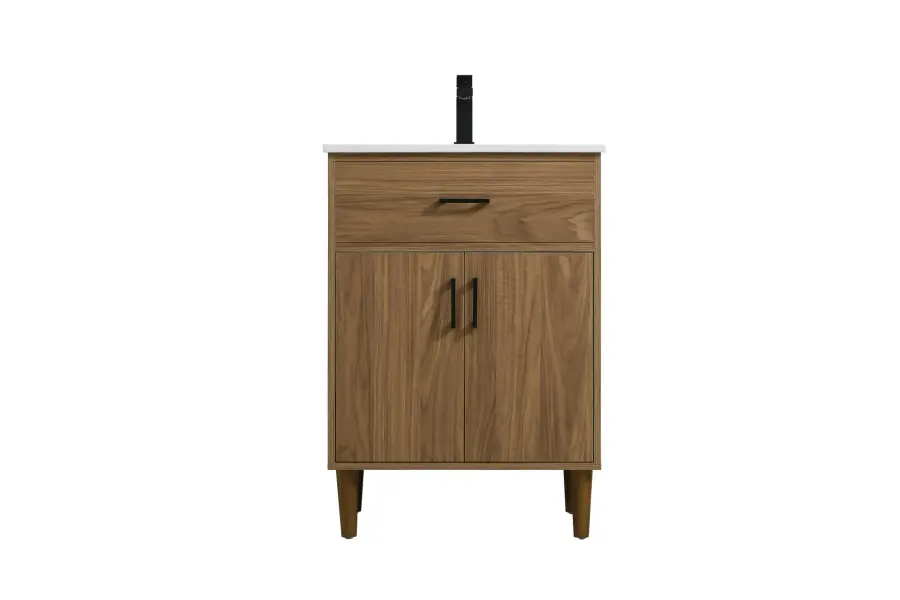 Chandler 24" Bathroom Vanity in Walnut Brown - Image 1