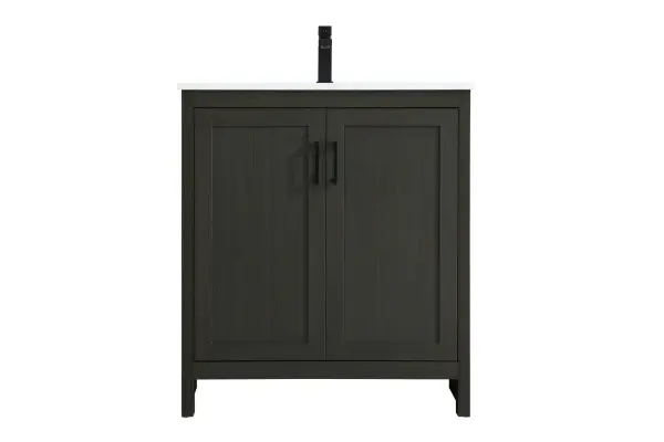 Dimensions
Length: 30"
Width: 19"
Height: 34"
Counter Top Length: 30"
Counter Top Width: 19"
Counter Top Height: 0.71"
Sink Width: 15.35"
Sink Depth: 10.24"
Sink Height: 8.25"
Sink Drain Hole Size: 1.77"
Faucet Hole Spacing: 1 Hole"
Specifications
Assembly Required: No
Counter Top Edge Style: Straight
Counter Top Finish: Marble white
Distressed Finish: No
Drain Assembly Included: NO
Faucet Included: NO
Faucet Type: Widespread
Finish (Color): Mocha Brown
Vanity Material: MDF
Hardware Finish: Matte Black
Harware Material: Aluminum alloy
Number of Faucet Holes: 1
Number of Sinks: 1
Product Shape: Rectangle
Product Type: Bathroom Vanities
Product Warranty: 1 year limited
Sink Mounting Type: Undermount
Vanity Backsplash: NO
Vanity Mounting Type: Free-Standing
108
Wire Included: No
Wood Type: Rubberwood
Shipment type: Oversized Ground
US Shipping Cost: $142.00
Drawers
Drawers Included: NO
False Drawers: NO
Shelves
Number of Shelves: 1
Shelf Width: 27.95
Cabinets
Number of Cabinets: 1
Cabinet Interior Width: 27.95
Cabinet Interior Depth: 17.83
Cabinet Interior Height: 27.83