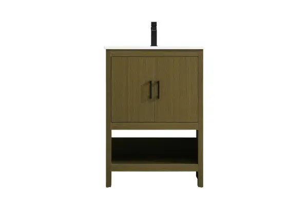 Dimensions
Length: 24"
Width: 19"
Height: 34"
Counter Top Length: 24"
Counter Top Width: 19"
Counter Top Height: 0.71"
Sink Width: 15.35"
Sink Depth: 10.24"
Sink Height: 8.25"
Sink Drain Hole Size: 1.77"
Faucet Hole Spacing: 1 Hole"
Specifications
Assembly Required: No
Counter Top Edge Style: Straight
Counter Top Finish: Marble white
Distressed Finish: No
Drain Assembly Included: NO
Faucet Included: NO
Faucet Type: Widespread
Finish (Color): Chestnut Brown
Vanity Material: MDF
Hardware Finish: Matte Black
Harware Material: Aluminum alloy
Number of Faucet Holes: 1
Number of Sinks: 1
Product Shape: Rectangle
Product Type: Bathroom Vanities
Product Warranty: 1 year limited
Sink Mounting Type: Undermount
Vanity Backsplash: NO
Vanity Mounting Type: Free-Standing
96
Wire Included: No
Wood Type: Rubberwood
Shipment type: Oversized Ground
US Shipping Cost: $142.00
Drawers
Drawers Included: NO
False Drawers: NO
Shelves
Number of Shelves: 1
Shelf Width: 22.05
Cabinets
Number of Cabinets: 1
Cabinet Interior Width: 22.05
Cabinet Interior Depth: 17.83
Cabinet Interior Height: 17.6