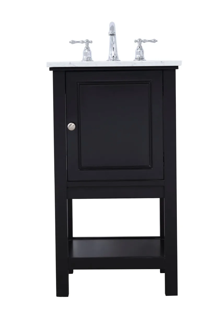 Metropolis 18" Single Bathroom Vanity in Black