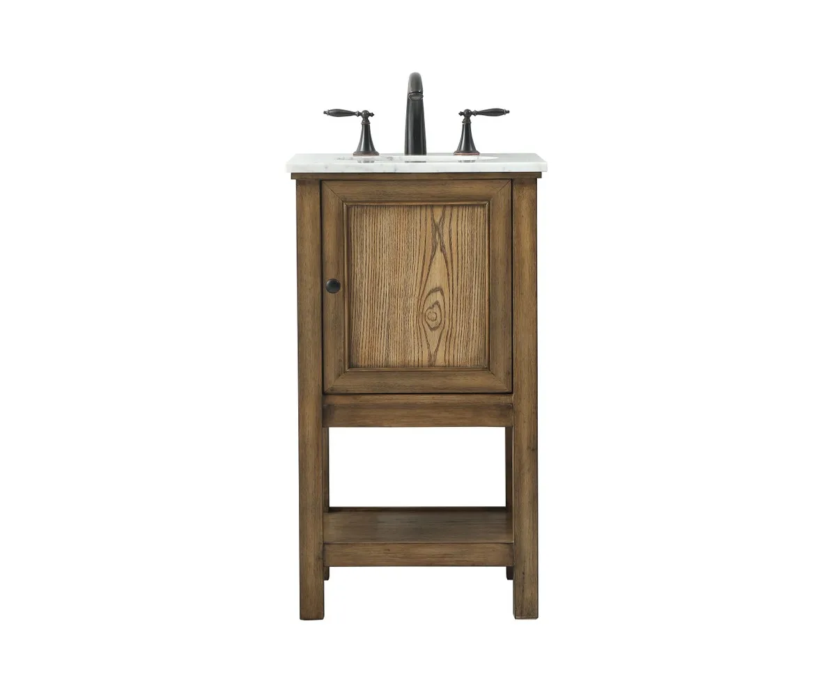 Metropolis 19" Single Bathroom Vanity in Driftwood