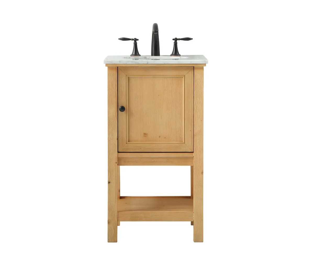 Metropolis 19" Single Bathroom Vanity in Natural Wood