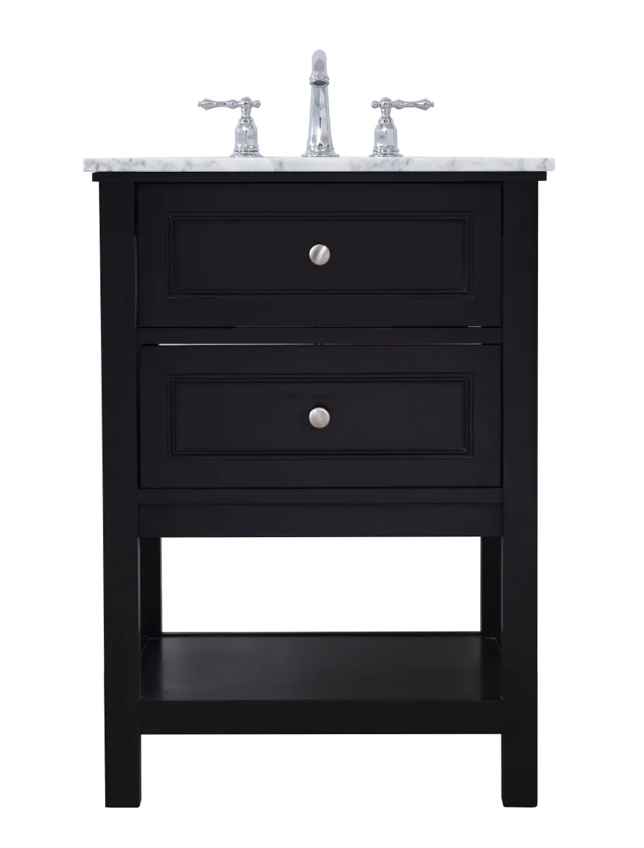 Metropolis 24" Single Bathroom Vanity in Black