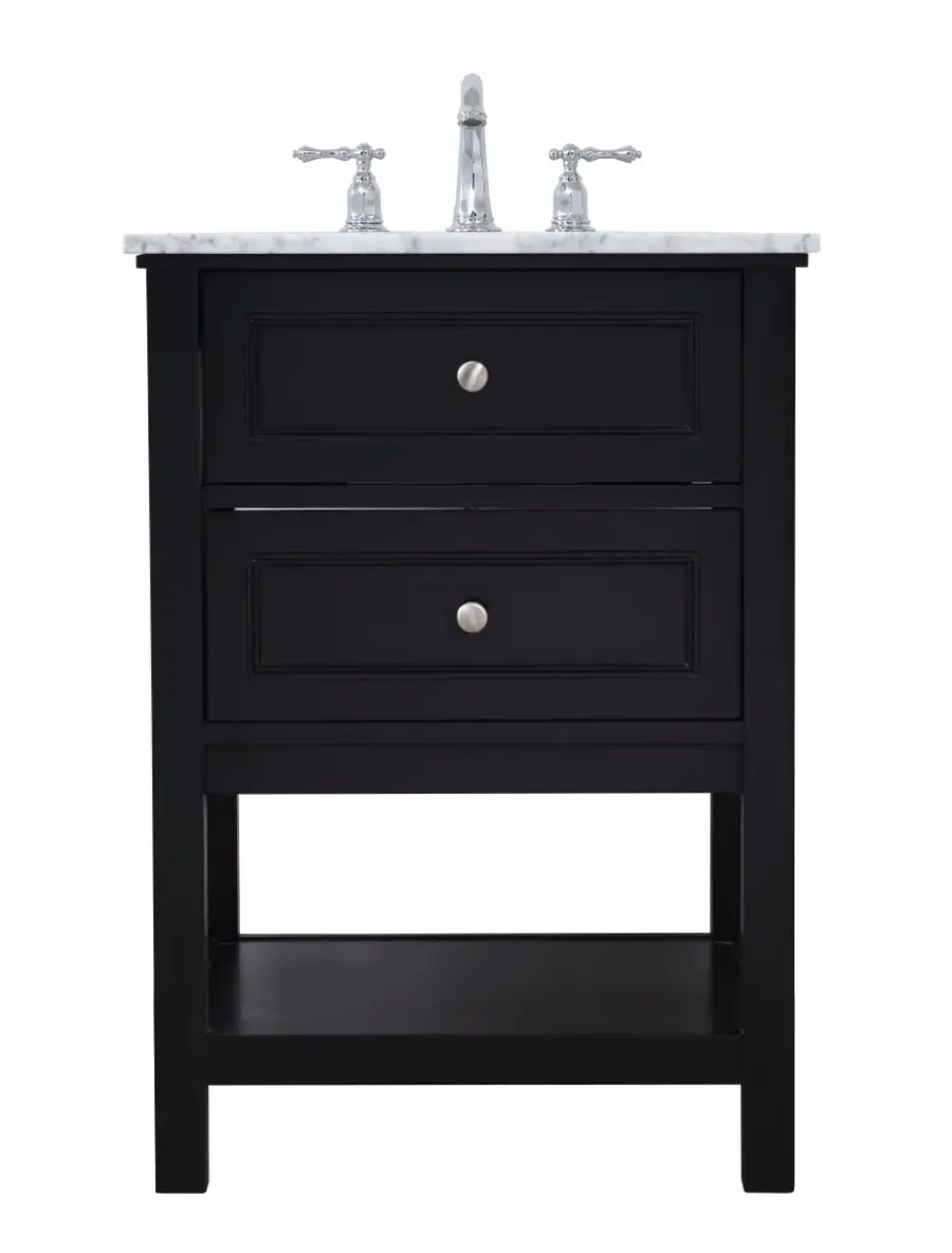 Metropolis 24" Single Bathroom Vanity in Black