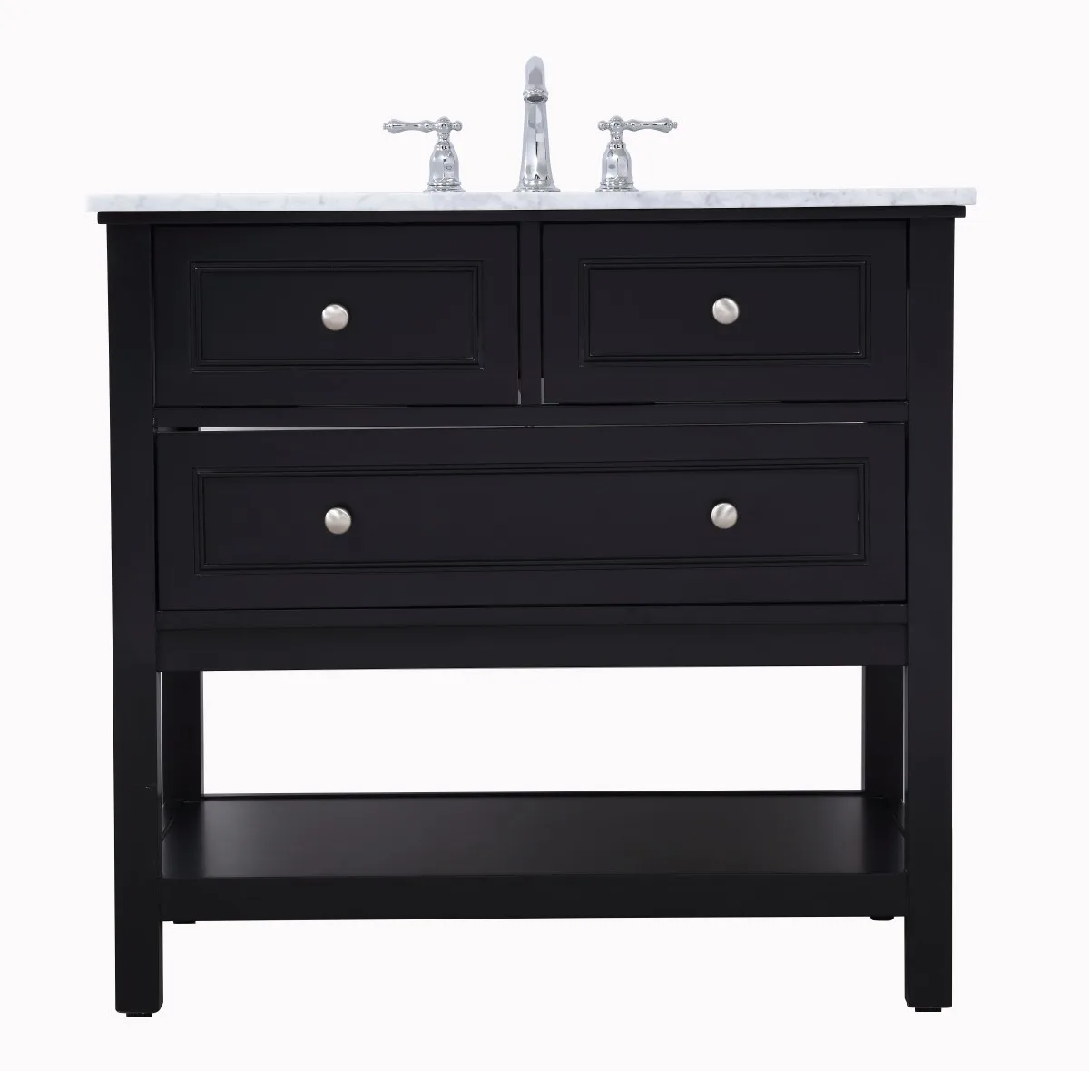 Metropolis 36" Single Bathroom Vanity in Black
