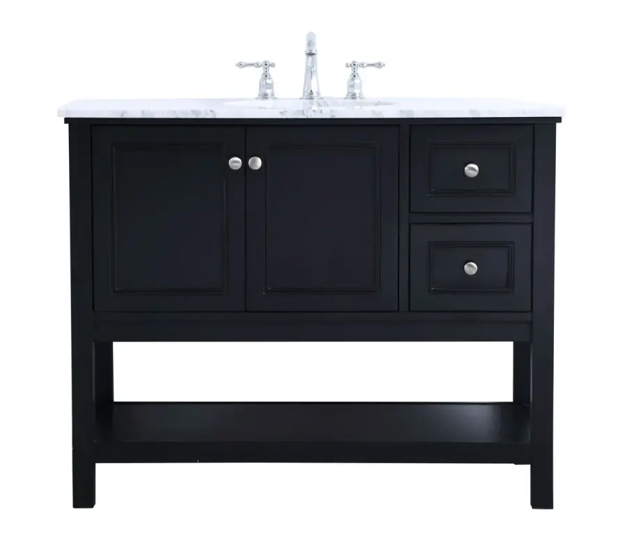 Metropolis 42" Single Bathroom Vanity in Black