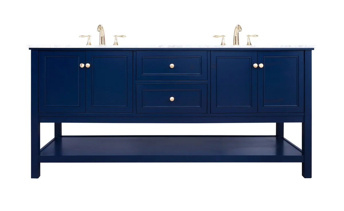 Metropolis Bathroom Vanity Set in Blue