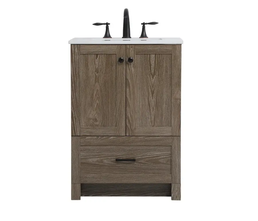 Soma 24" Single Bathroom Vanity in Weathered Oak