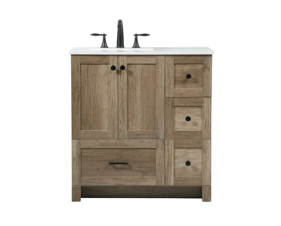 Soma 32" Single Bathroom Vanity in Natural Oak