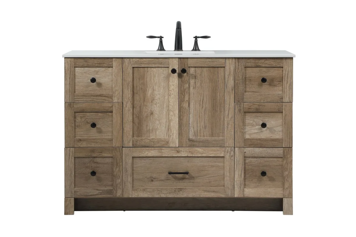 Soma Single Bathroom Vanity in natural oak