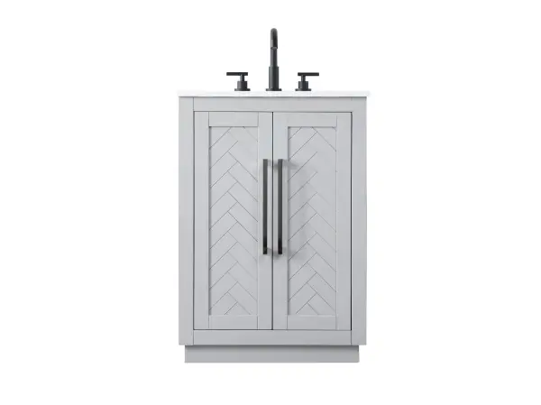 Dimensions
Length: 24"
Width: 19"
Height: 34"
Counter Top Length: 24"
Counter Top Width: 19"
Counter Top Height: 0.7"
Sink Width: 15.8"
Sink Depth: 10.9"
Sink Height: 8.25"
Sink Drain Hole Size: 1.77"
Faucet Hole Spacing: 8"3 Holes"
Specifications
Assembly Required: NO
Base Material: Solid wood and MDF
Counter Top Edge Style: Straight
Counter Top Finish: Marble white
Distressed Finish: NO
Drain Assembly Included: NO
Faucet Included: NO
Faucet Type: Widespread
Finish (Color): Grey
Vanity Material: Solid Wood and MDF
Hardware Finish: Matte Black
Harware Material: Aluminum alloy
Number of Faucet Holes: 3
Number of Sinks: 1
Product Shape: Rectangle
Product Type: Bathroom Vanities
Product Warranty: 1 year limited
Sink Mounting Type: Undermount
Vanity Backsplash: NO
Vanity Mounting Type: Free-Standing
Weight: 83
Wire Included: No
Wood Type: Rubberwood
Shipment type: Oversized Ground
US Shipping Cost: $142.00
Drawers
Drawers Included: NO
Shelves
Number of Shelves: 1
Shelf Width: 19.7
Cabinets
Number of Cabinets: 1
Cabinet Interior Width: 19.7
Cabinet Interior Depth: 18.6
Cabinet Interior Height: 29.1