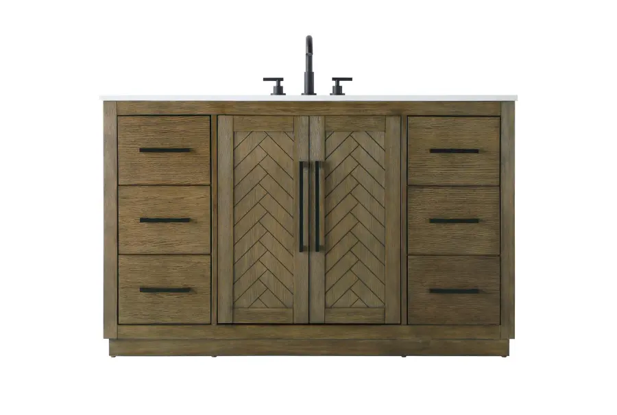 Chase 54" Bathroom Vanity in Hazel Oak - Image 1