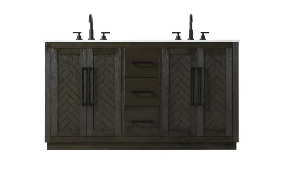 Chase 60" Bathroom Vanity in Chocolate Oak - Image 1