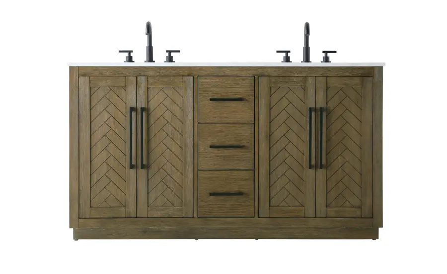 Chase 60" Bathroom Vanity in Hazel Oak - Image 1
