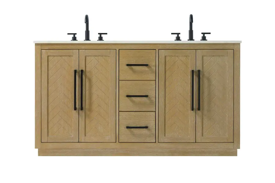 Chase 60" Bathroom Vanity in Linen Oak - Image 1