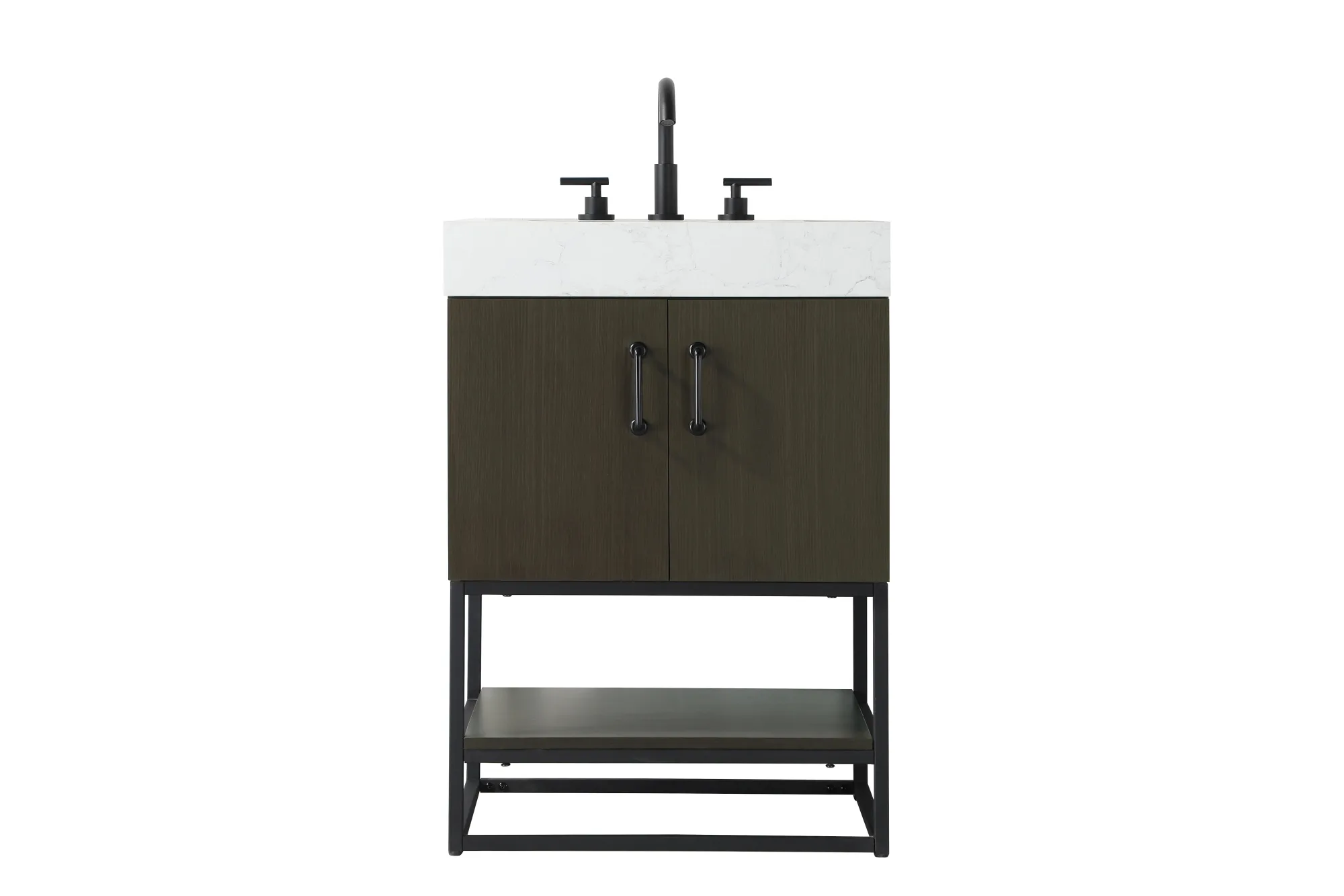 Caroline 24" Bathroom Vanity in Mocha Brown