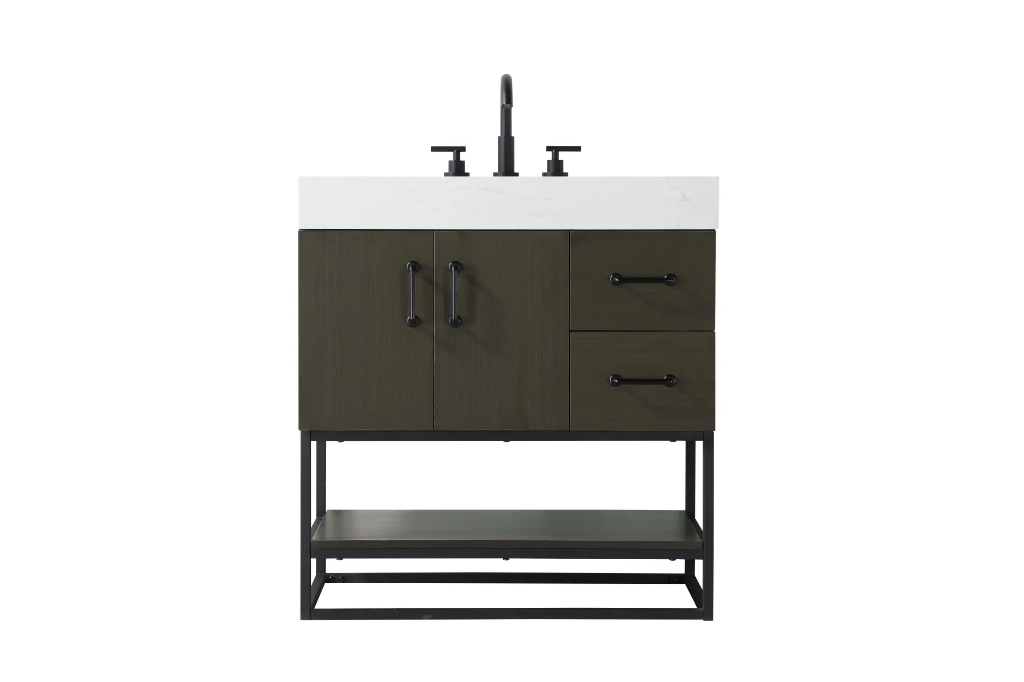 Caroline Bathroom Vanity in Mocha Brown