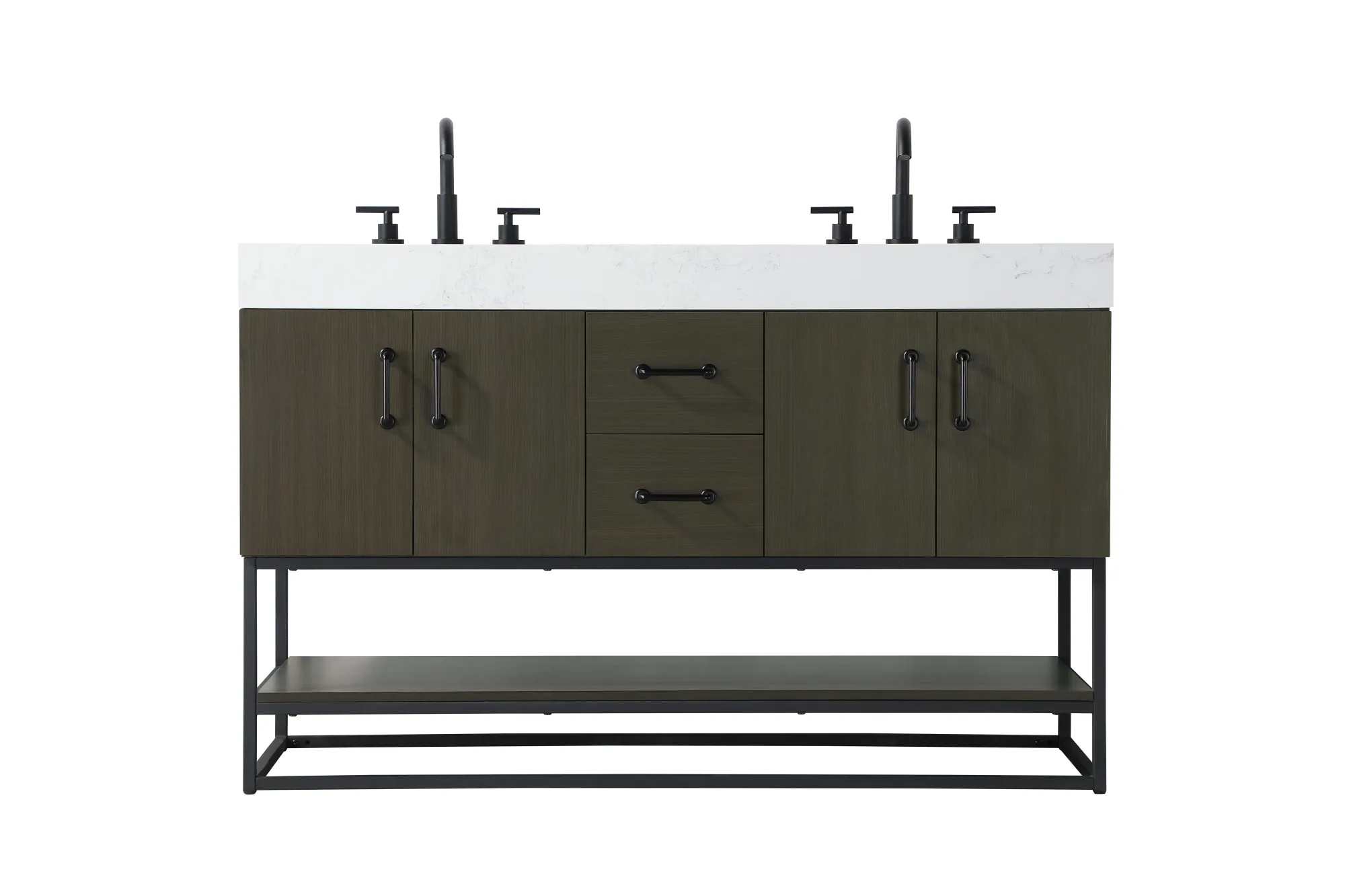 Caroline Bathroom Vanity in Mocha Brown