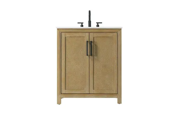 Alina 30" Bathroom Vanity in Linen Oak - Image 1