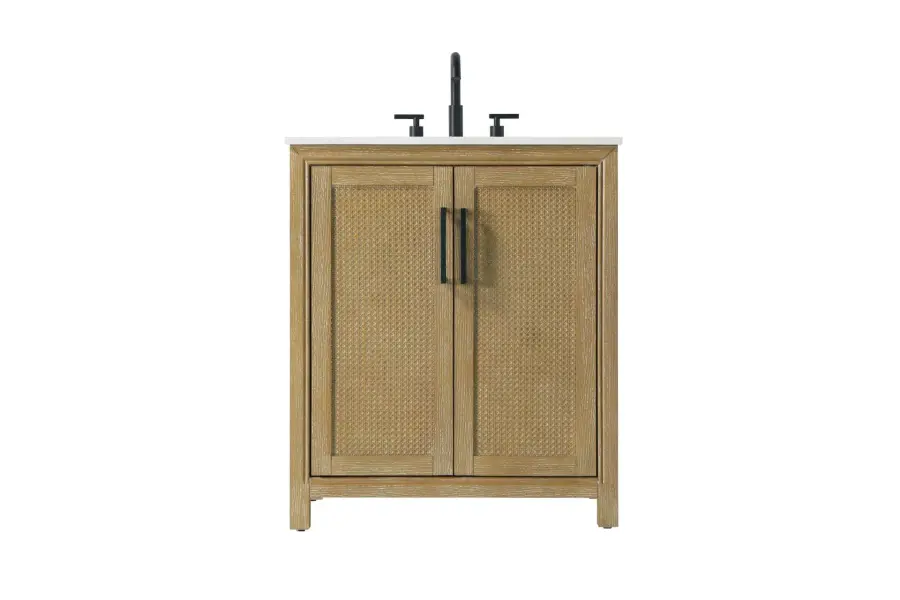 Alina 30" Bathroom Vanity in Linen Oak - Image 1