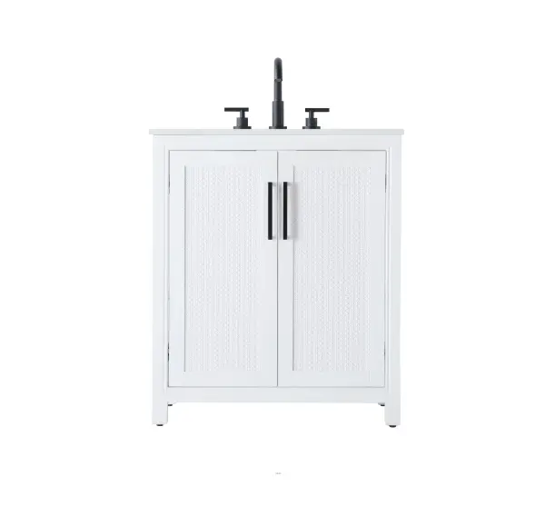 Dimensions
Length: 30"
Width: 21.5"
Height: 35"
Counter Top Length: 30"
Counter Top Width: 21.5"
Counter Top Height: 0.7"
Sink Width: 15.8"
Sink Depth: 10.9"
Sink Height: 6"
Sink Drain Hole Size: 1.77"
Faucet Hole Spacing: 8"3 Holes"
Specifications
Assembly Required: NO
Base Material: Solid wood and MDF
Counter Top Edge Style: Straight
Counter Top Finish: Marble white
Distressed Finish: NO
Drain Assembly Included: NO
Faucet Included: NO
Faucet Type: Widespread
Finish (Color): White
Vanity Material: Solid Wood and MDF
Hardware Finish: Matte Black
Harware Material: Aluminum alloy
Number of Faucet Holes: 3
Number of Sinks: 1
Product Shape: Rectangle
Product Type: Bathroom Vanities
Product Warranty: 1 year limited
Sink Mounting Type: Undermount
Vanity Backsplash: NO
Vanity Mounting Type: Free-Standing
Weight: 103
Wire Included: No
Wood Type: Rubberwood
Shipment type: LTL
US Shipping Cost: $162.00
Drawers
Drawers Included: NO
Shelves
Number of Shelves: 1
Shelf Width: 25.7
Cabinets
Number of Cabinets: 1
Cabinet Interior Width: 25.7
Cabinet Interior Depth: 17.6
Cabinet Interior Height: 28