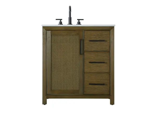 Alina 32" Bathroom Vanity in Hazel Oak - Image 1