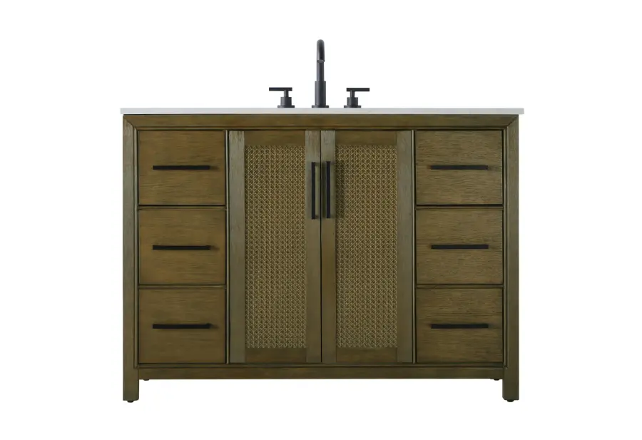 Alina 48" Bathroom Vanity in Hazel Oak - Image 1