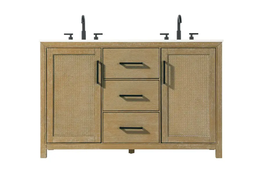 Alina 54" Bathroom Vanity in Linen Oak - Image 1