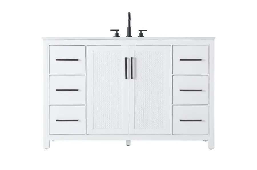 Alina 54" Bathroom Vanity in White - Image 1
