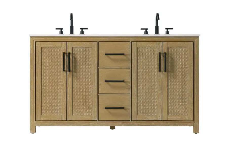 Alina 60" Bathroom Vanity in Linen Oak - Image 1