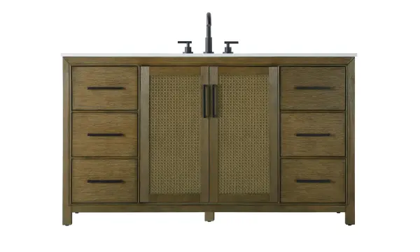 Alina 60" Bathroom Vanity in Hazel Oak - Image 1