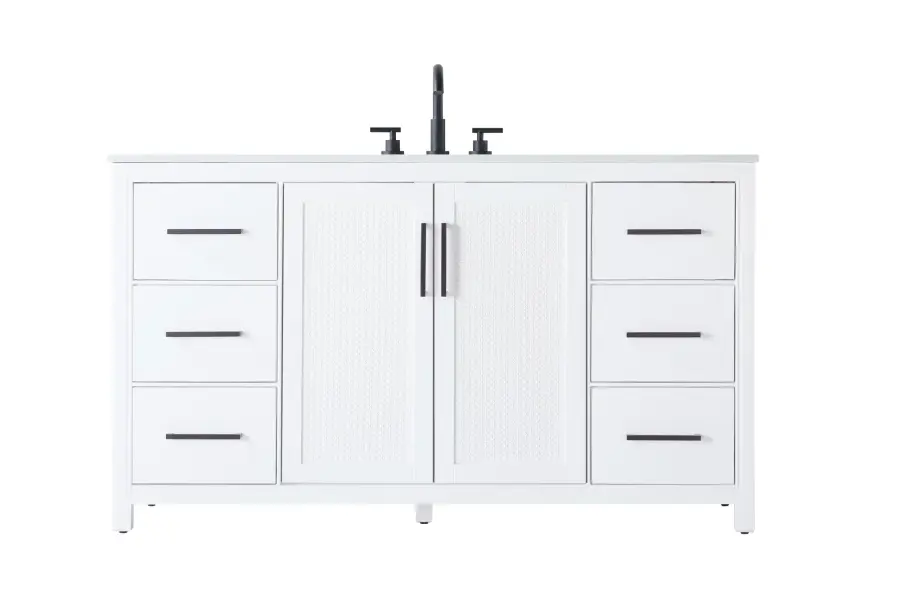 Alina 60" Bathroom Vanity in White - Image 1
