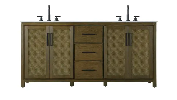 Alina 72" Double Vanity in Hazel Oak - Image 1