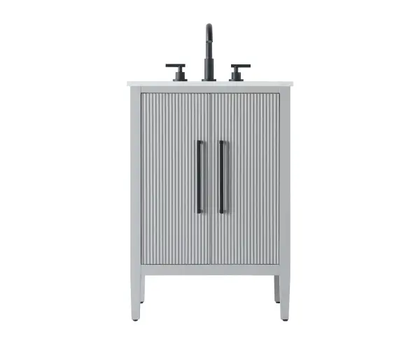 Dimensions
Length: 24"
Width: 21.5"
Height: 35"
Counter Top Length: 24"
Counter Top Width: 21.5"
Counter Top Height: 0.7"
Sink Width: 15.8"
Sink Depth: 10.9"
Sink Height: 6"
Sink Drain Hole Size: 1.77"
Faucet Hole Spacing: 8"3 Holes"
Specifications
Assembly Required: NO
Base Material: Solid wood and MDF
Counter Top Edge Style: Straight
Counter Top Finish: Marble white
Distressed Finish: NO
Drain Assembly Included: NO
Faucet Included: NO
Faucet Type: Widespread
Finish (Color): Grey
Vanity Material: Solid Wood and MDF
Hardware Finish: Matte Black
Harware Material: Aluminum alloy
Number of Faucet Holes: 3
Number of Sinks: 1
Product Shape: Rectangle
Product Type: Bathroom Vanities
Product Warranty: 1 year limited
Sink Mounting Type: Undermount
Vanity Backsplash: NO
Vanity Mounting Type: Free-Standing
Weight: 86
Wire Included: No
Wood Type: Rubberwood
Shipment type: Oversized Ground
US Shipping Cost: $142.00
Drawers
Drawers Included: NO
Shelves
Number of Shelves: 1
Shelf Width: 20.1
Cabinets
Number of Cabinets: 1
Cabinet Interior Width: 20.1
Cabinet Interior Depth: 18
Cabinet Interior Height: 26