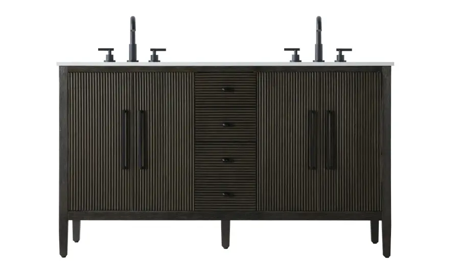 Blakely 60" Bathroom Vanity in Chocolate Oak - Image 1